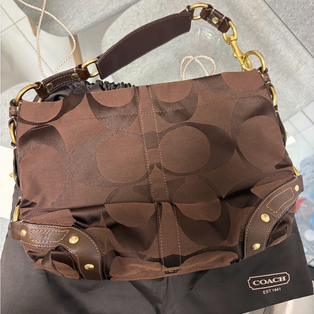 Coach Vintage Carly signature shoulder bag